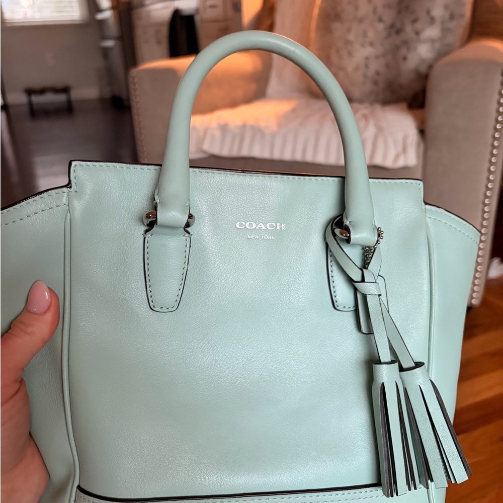 Coach Mint Tanner Tote Bag - Picture 10 of 11